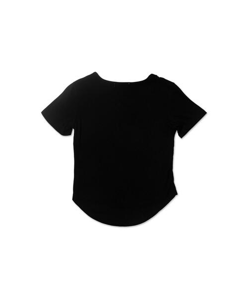 WEGO(ウィゴー)の「WEGO/バイカラーレイヤードラウンドネックトップス(Tシャツ/カットソー・レディース・ブラック/ホワイト・FREE)」の14枚目の写真