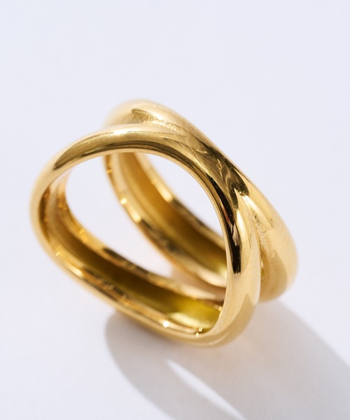 RIVE DROITE（リヴドロワ）の「R.good/ダブルサークルリング（リング・レディース・ゴールド・FREE）」の4枚目の写真