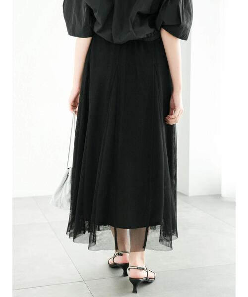 Te chichi（テチチ）の「メッシュフレアスカート（スカート・レディース・ブラック/グレー・F）」の12枚目の写真