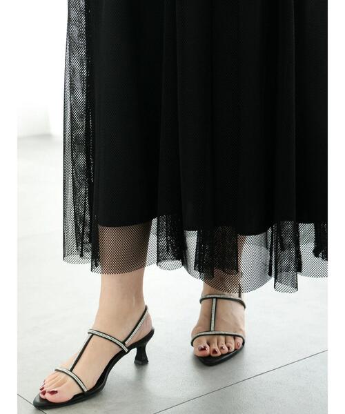 Te chichi（テチチ）の「メッシュフレアスカート（スカート・レディース・ブラック/グレー・F）」の13枚目の写真