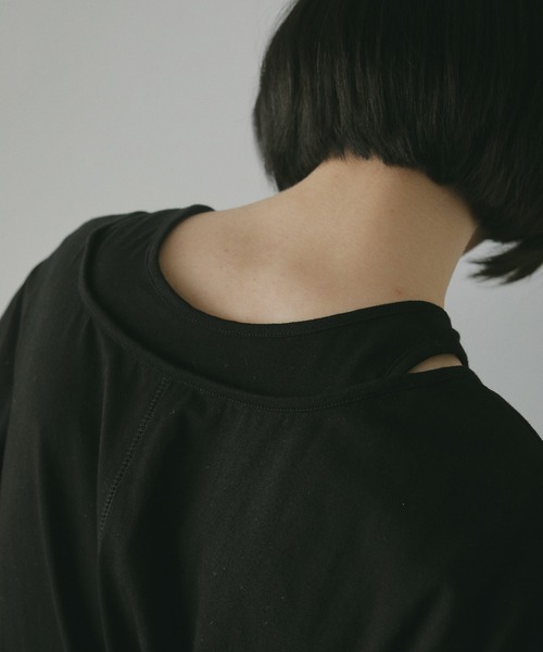 MANOF(マノフ)の「LIKE LAYERED T SHIRTS(Tシャツ/カットソー・レディース・ホワイト/チャコールグレー/ブラック・FREE)」の18枚目の写真