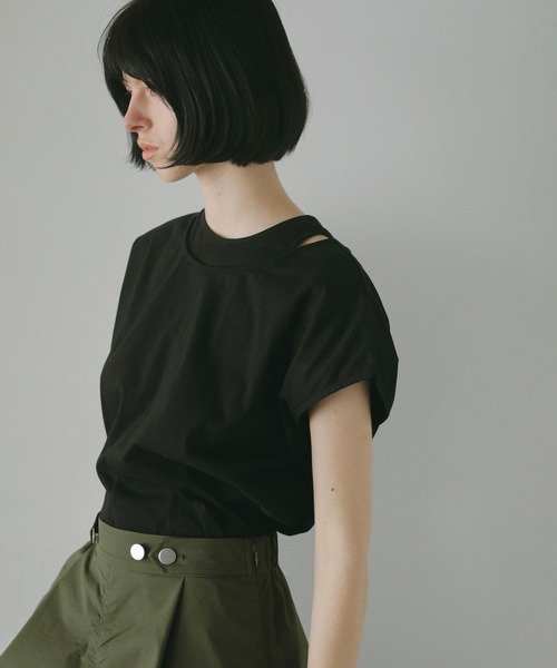 MANOF(マノフ)の「LIKE LAYERED T SHIRTS(Tシャツ/カットソー・レディース・ホワイト/チャコールグレー/ブラック・FREE)」の14枚目の写真