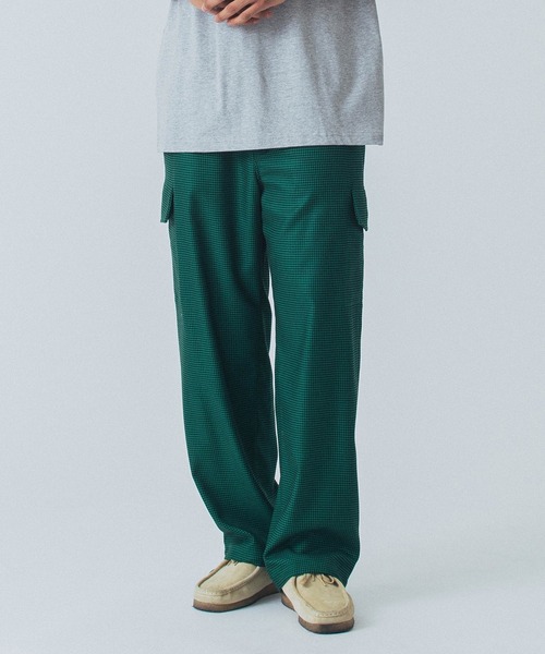 SILAS（サイラス）の「HOUNDSTOOTH PATTERN CARGO PANTS（カーゴパンツ・メンズ・ベージュ/グレー/グリーン・M/L/XL）」の22枚目の写真