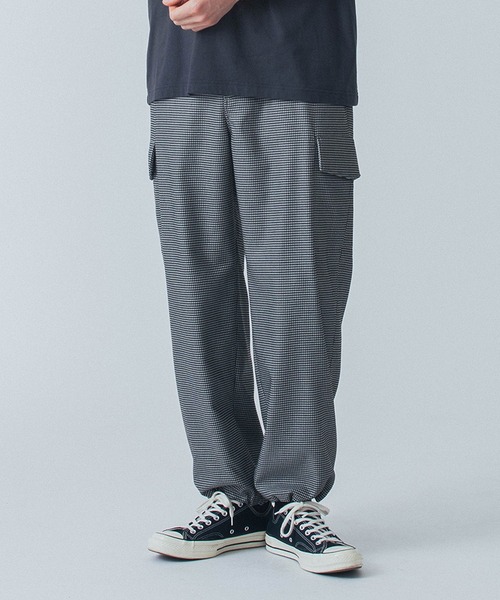 SILAS（サイラス）の「HOUNDSTOOTH PATTERN CARGO PANTS（カーゴパンツ・メンズ・ベージュ/グレー/グリーン・M/L/XL）」の21枚目の写真