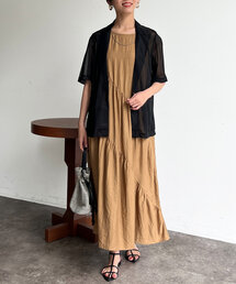 バイヤスギャザーノースリワンピース