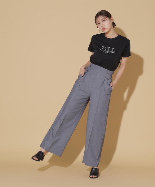 JILL by JILL STUART（ジルバイジルスチュアート）の「◇オーガニックコットンロゴライン刺繍Ｔシャツ（Tシャツ/カットソー・レディース・ピンク/ホワイト系その他/ホワイト系その他2/ブラック・FREE）」の16枚目の写真