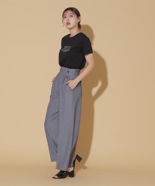 JILL by JILL STUART（ジルバイジルスチュアート）の「◇オーガニックコットンロゴライン刺繍Ｔシャツ（Tシャツ/カットソー・レディース・ピンク/ホワイト系その他/ホワイト系その他2/ブラック・FREE）」の17枚目の写真