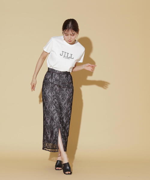 JILL by JILL STUART（ジルバイジルスチュアート）の「◇オーガニックコットンロゴライン刺繍Ｔシャツ（Tシャツ/カットソー・レディース・ピンク/ホワイト系その他/ホワイト系その他2/ブラック・FREE）」の22枚目の写真
