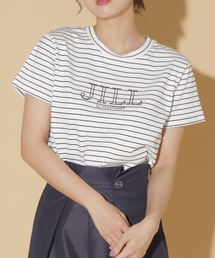 ◇オーガニックコットンロゴライン刺繍Tシャツ