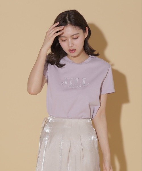 JILL by JILL STUART（ジルバイジルスチュアート）の「◇オーガニックコットンロゴライン刺繍Ｔシャツ（Tシャツ/カットソー・レディース・ピンク/ホワイト系その他/ホワイト系その他2/ブラック・FREE）」の13枚目の写真