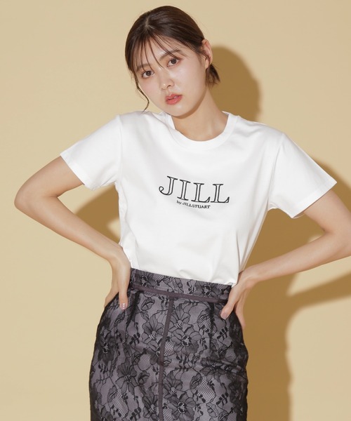JILL by JILL STUART（ジルバイジルスチュアート）の「◇オーガニックコットンロゴライン刺繍Ｔシャツ（Tシャツ/カットソー・レディース・ピンク/ホワイト系その他/ホワイト系その他2/ブラック・FREE）」の6枚目の写真