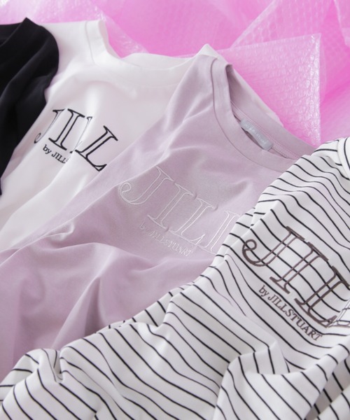JILL by JILL STUART（ジルバイジルスチュアート）の「◇オーガニックコットンロゴライン刺繍Ｔシャツ（Tシャツ/カットソー・レディース・ピンク/ホワイト系その他/ホワイト系その他2/ブラック・FREE）」の12枚目の写真