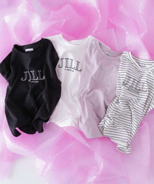 JILL by JILL STUART（ジルバイジルスチュアート）の「◇オーガニックコットンロゴライン刺繍Ｔシャツ（Tシャツ/カットソー・レディース・ピンク/ホワイト系その他/ホワイト系その他2/ブラック・FREE）」の11枚目の写真