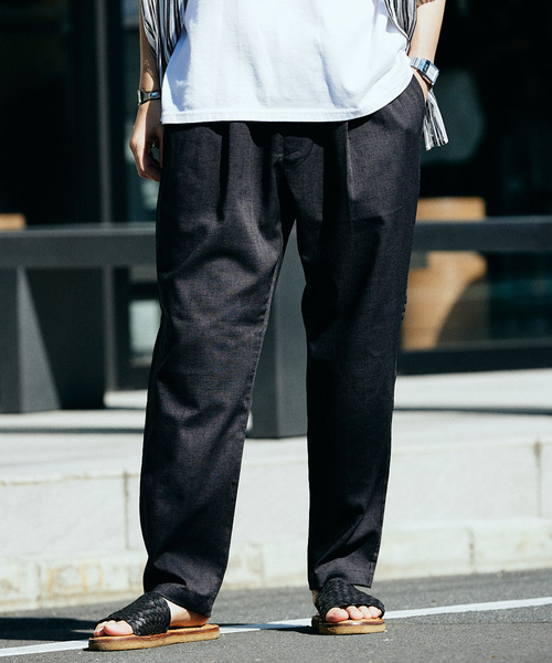 JOURNAL STANDARD relume(ジャーナルスタンダード レリューム)の「TECH ヘザー "COOLMAX" イージースラックス(スラックス・メンズ・ブラック/ライトグレー/クリアブルー/アイボリー・SMALL/LARGE/MEDIUM)」の1枚目の写真