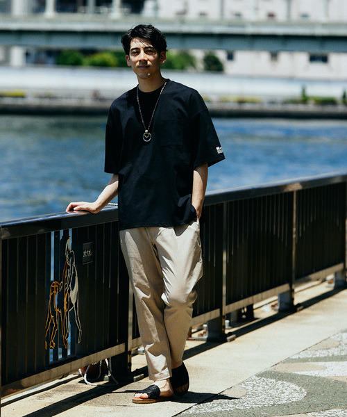 JOURNAL STANDARD relume(ジャーナルスタンダード レリューム)の「TECH ヘザー "COOLMAX" イージースラックス(スラックス・メンズ・ブラック/ライトグレー/クリアブルー/アイボリー・SMALL/LARGE/MEDIUM)」の7枚目の写真