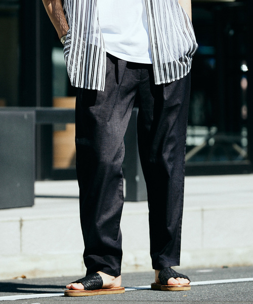 JOURNAL STANDARD relume(ジャーナルスタンダード レリューム)の「TECH ヘザー "COOLMAX" イージースラックス(スラックス・メンズ・ブラック/ライトグレー/クリアブルー/アイボリー・SMALL/LARGE/MEDIUM)」の13枚目の写真