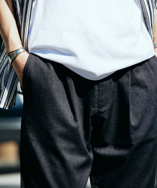 JOURNAL STANDARD relume(ジャーナルスタンダード レリューム)の「TECH ヘザー "COOLMAX" イージースラックス(スラックス・メンズ・ブラック/ライトグレー/クリアブルー/アイボリー・SMALL/LARGE/MEDIUM)」の16枚目の写真