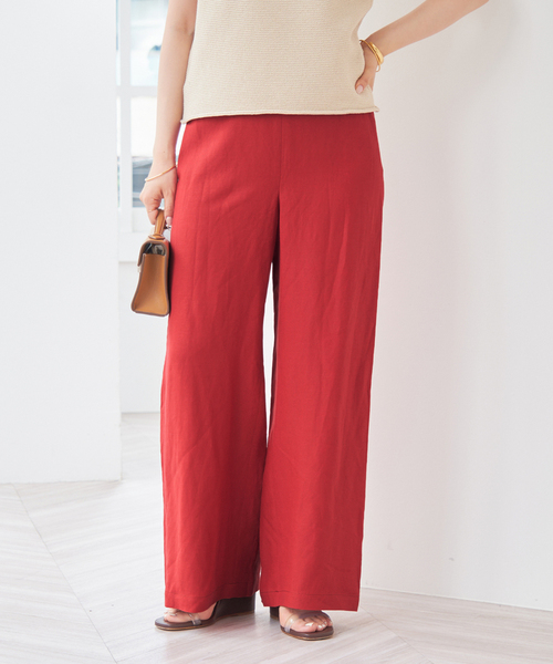 plage(プラージュ)の「LI/RY Relax パンツ(その他パンツ・レディース・キャメル/ベージュ/ネイビー/レッド・34/36/38)」の4枚目の写真