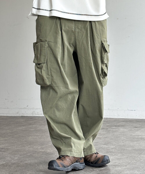 CPCM（シーピーシーエム）の「マルチポケットカーゴパンツ（カーゴパンツ・メンズ・カーキ/ブラック/アイボリー・FREE）」の2枚目の写真