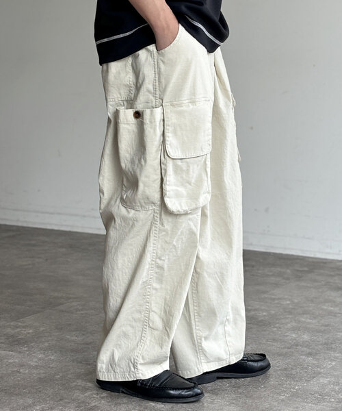 CPCM（シーピーシーエム）の「マルチポケットカーゴパンツ（カーゴパンツ・メンズ・カーキ/ブラック/アイボリー・FREE）」の5枚目の写真