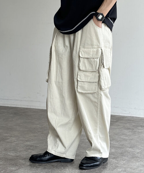 CPCM（シーピーシーエム）の「マルチポケットカーゴパンツ（カーゴパンツ・メンズ・カーキ/ブラック/アイボリー・FREE）」の7枚目の写真