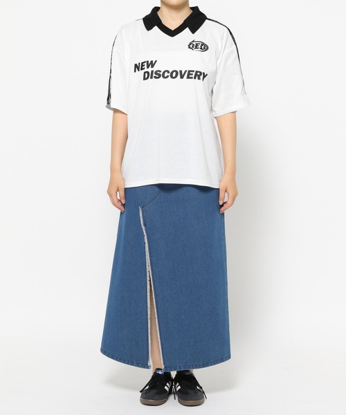 3.3 Field Trip （3.3フィールドトリップ）の「3.3 Field Trip／レースラインカラーT（Tシャツ/カットソー・レディース・ブラック/ネイビー/ホワイト・FREE）」の15枚目の写真