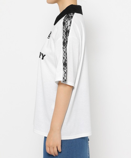 3.3 Field Trip （3.3フィールドトリップ）の「3.3 Field Trip／レースラインカラーT（Tシャツ/カットソー・レディース・ブラック/ネイビー/ホワイト・FREE）」の13枚目の写真