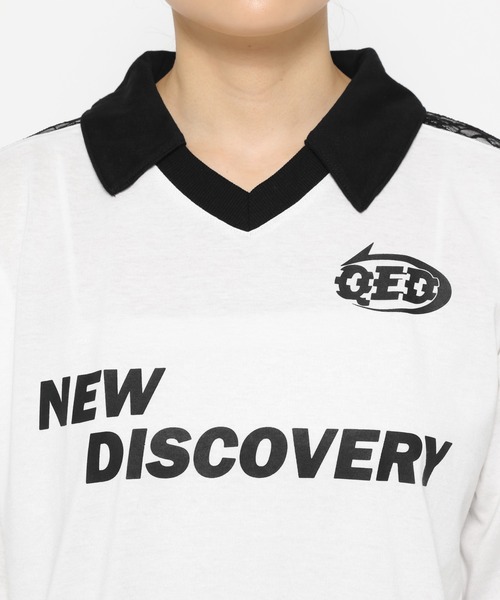 3.3 Field Trip （3.3フィールドトリップ）の「3.3 Field Trip／レースラインカラーT（Tシャツ/カットソー・レディース・ブラック/ネイビー/ホワイト・FREE）」の10枚目の写真