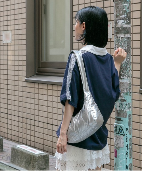 3.3 Field Trip （3.3フィールドトリップ）の「3.3 Field Trip／レースラインカラーT（Tシャツ/カットソー・レディース・ブラック/ネイビー/ホワイト・FREE）」の18枚目の写真