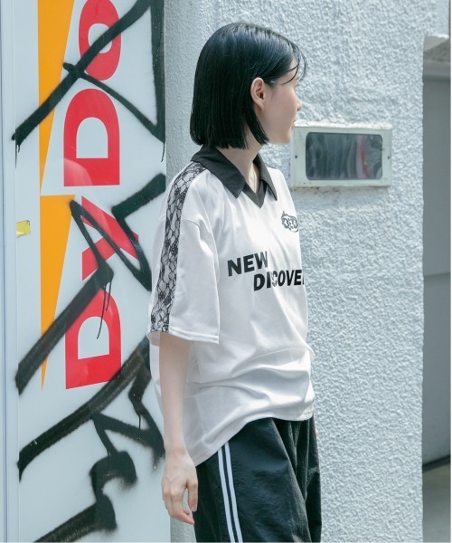 3.3 Field Trip （3.3フィールドトリップ）の「3.3 Field Trip／レースラインカラーT（Tシャツ/カットソー・レディース・ブラック/ネイビー/ホワイト・FREE）」の16枚目の写真