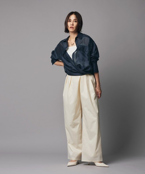 RASW（ラス）の「[RASW]シアーマルチwayシャツ（シャツ/ブラウス・レディース・ダークネイビー/グリーン系・M/L）」の14枚目の写真