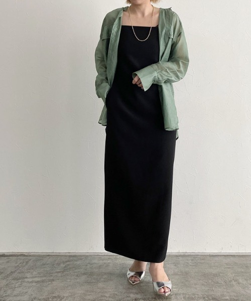 RASW（ラス）の「[RASW]シアーマルチwayシャツ（シャツ/ブラウス・レディース・ダークネイビー/グリーン系・M/L）」の19枚目の写真