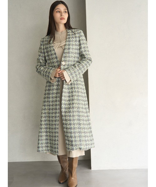 LILY BROWN（リリーブラウン）の「レイヤードニットワンピース