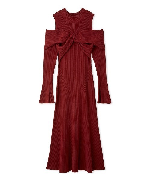 LILY BROWN（リリーブラウン）の「レイヤードニットワンピース