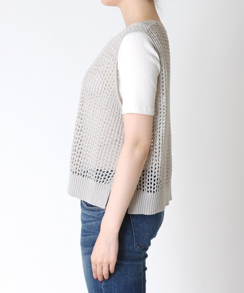 Jines(ジネス)の「ギマメッシュベスト(ベスト・レディース・グレー/チャコールグレー/ブルー・38)」の10枚目の写真