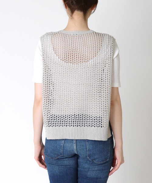 Jines(ジネス)の「ギマメッシュベスト(ベスト・レディース・グレー/チャコールグレー/ブルー・38)」の11枚目の写真