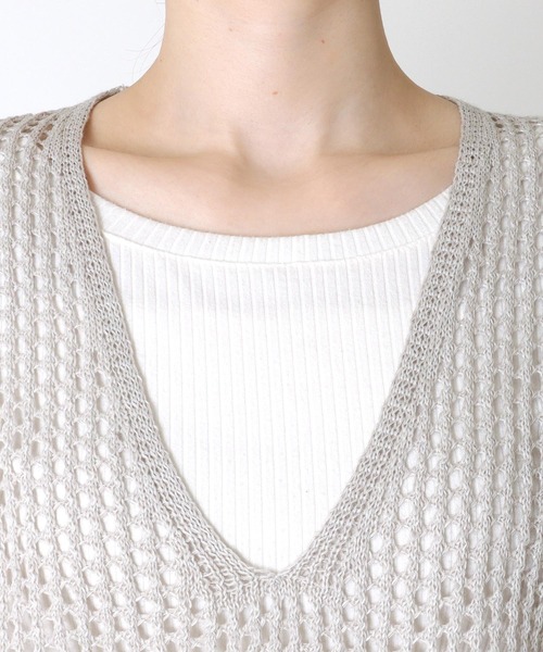 Jines(ジネス)の「ギマメッシュベスト(ベスト・レディース・グレー/チャコールグレー/ブルー・38)」の12枚目の写真