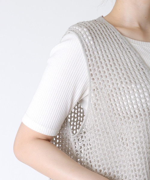 Jines(ジネス)の「ギマメッシュベスト(ベスト・レディース・グレー/チャコールグレー/ブルー・38)」の13枚目の写真