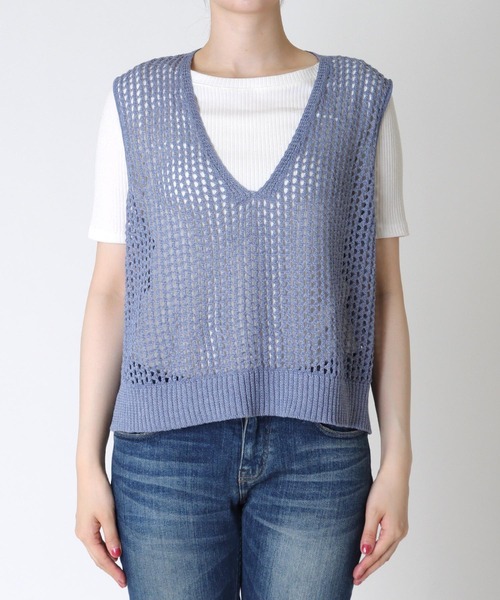 Jines(ジネス)の「ギマメッシュベスト(ベスト・レディース・グレー/チャコールグレー/ブルー・38)」の16枚目の写真