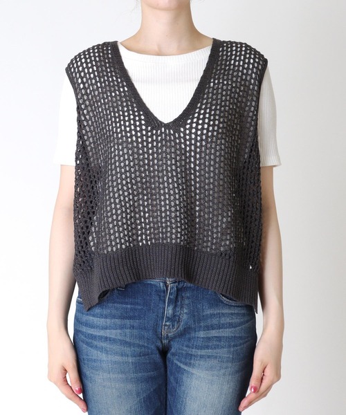 Jines(ジネス)の「ギマメッシュベスト(ベスト・レディース・グレー/チャコールグレー/ブルー・38)」の18枚目の写真