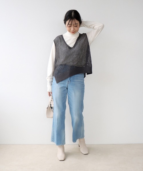 Jines(ジネス)の「ギマメッシュベスト(ベスト・レディース・グレー/チャコールグレー/ブルー・38)」の22枚目の写真