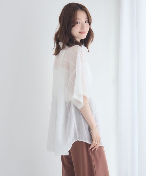 RETRO GIRL（レトロガール）の「半袖BIGシャツ（シャツ/ブラウス・レディース・ブルー系その他/ピンク/ベージュ/ホワイト系その他・FREE）」の7枚目の写真