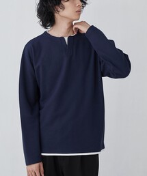 スキッパーレイヤードロングTシャツ