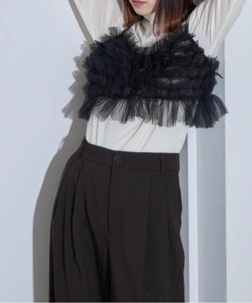 チュールフリルペプラムビスチェ（ベスト）｜leimn（レイムン）の