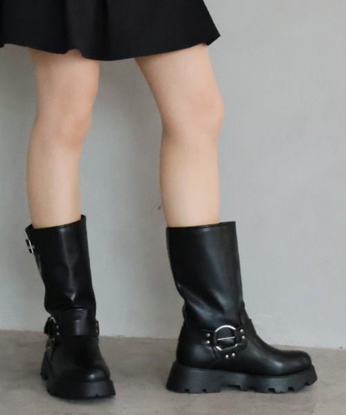 K*I様 MONTREX ハーネス リング エンジニアのロングブーツ 42サイズ セール】厚底リングハーネスエンジニアミドルブーツ ZOZOTOWN+