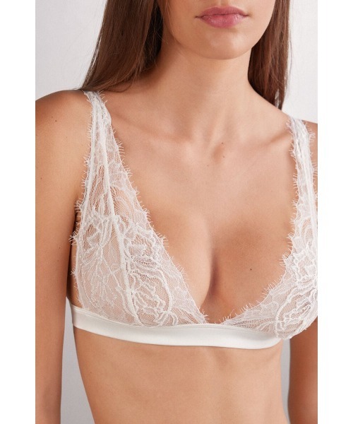 Her Beautyトライアングルブラ　75B レースブラジリアン　M BL Intimissimi（インティミッシミ）の「Her Beauty レース
