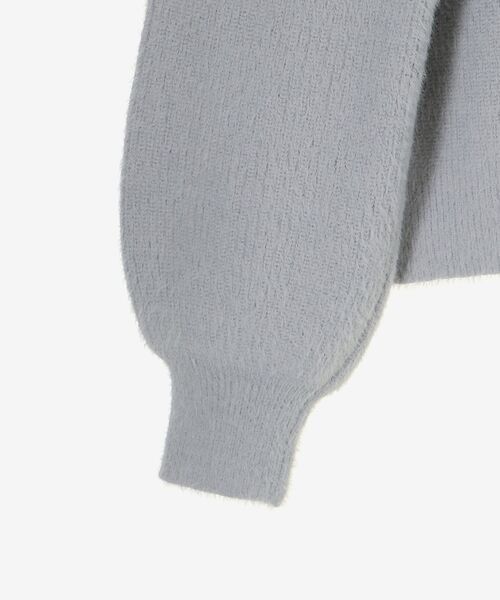 MAJESTIC LEGON（マジェスティックレゴン）の「ショルダーレースシャギーニット（ニット/セーター・レディース・ブルー/アイボリー/ピンク/ライトグレー・MEDIUM）」の12枚目の写真