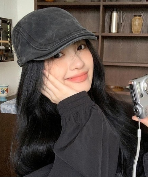 SHEENA(シーナ)の「ピグメントハンチング帽(ハンチング/ベレー帽・レディース・ダークグレー・FREE)」の7枚目の写真