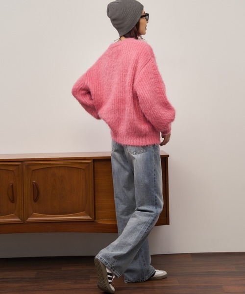 Auntie Rosa Holiday（アンティローザホリデー）の「※入荷禁止※ラメフェザーヤーンボリュームニット（ニット/セーター・レディース・ライトグレー/ピンク/ブルー/ブラック・FREE）」の8枚目の写真