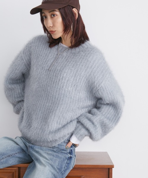 ∞直営買付∞アンテプリマ キラキララメ入りニットクロッシェ ラメフェザーヤーンボリュームニット（ニット/セーター